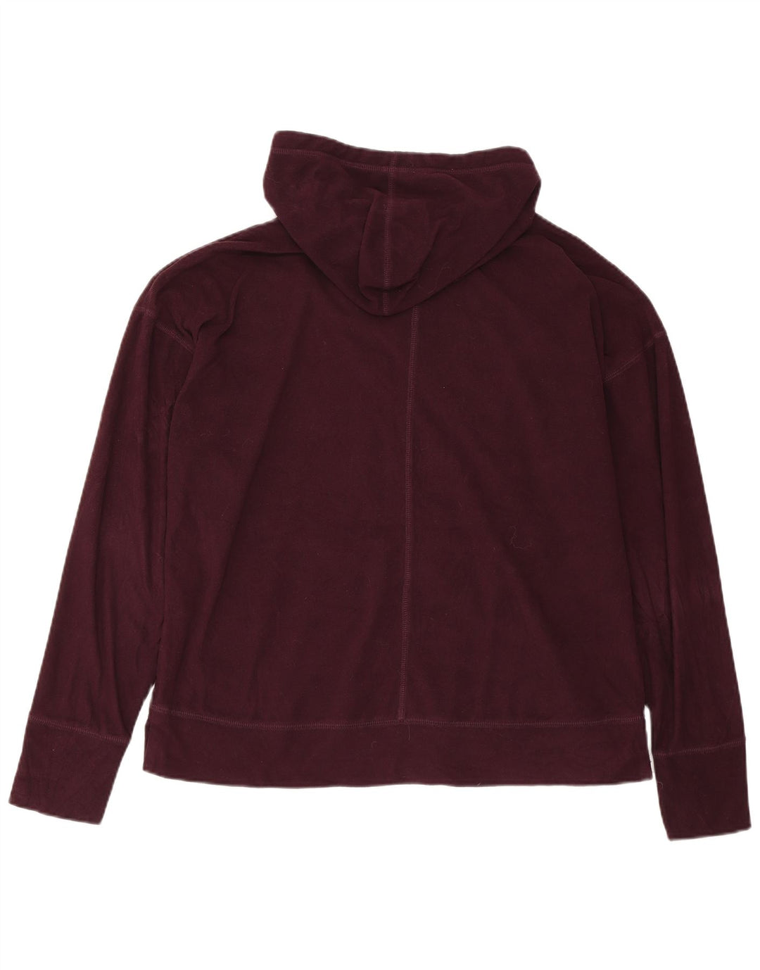 REEBOK Pull polaire à capuche surdimensionné pour femme UK 14 Bordeaux moyen