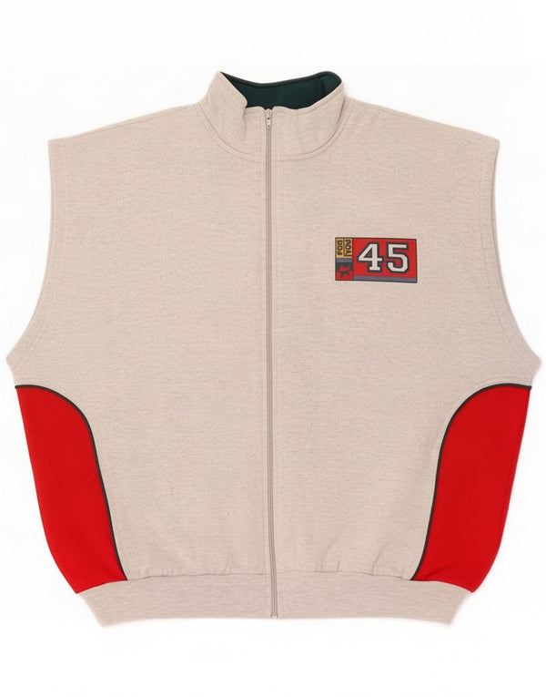 Verve Veste de survêtement sans manches pour homme Large Gris Colorblock Polyester