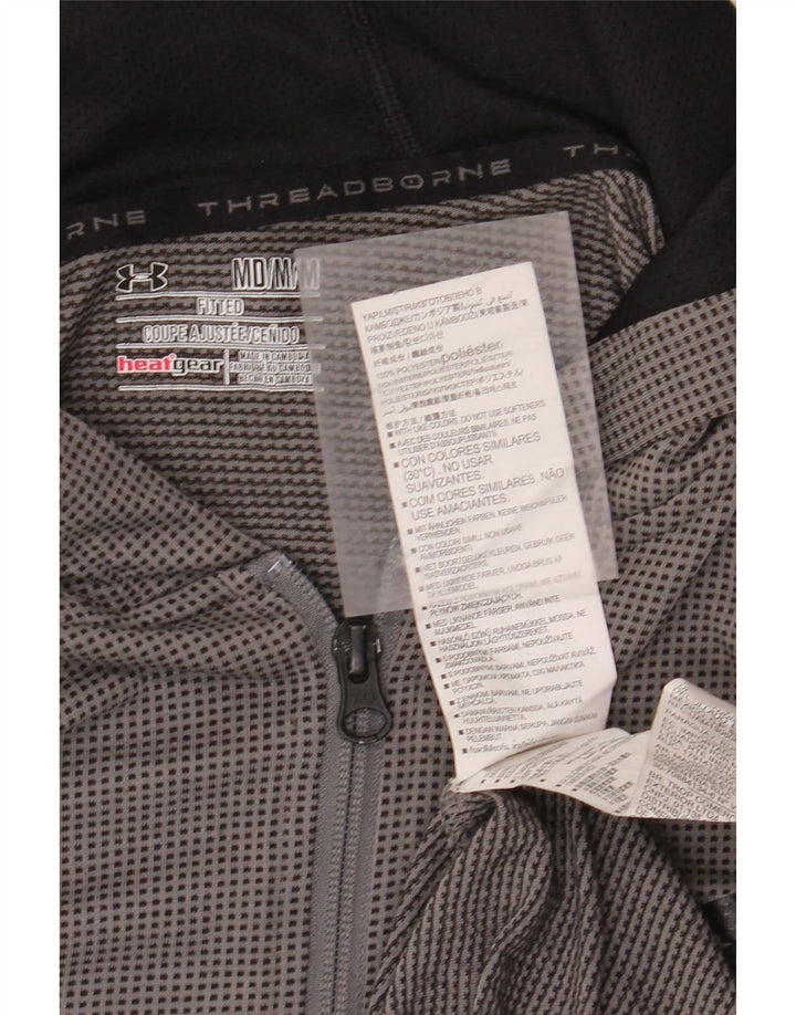 UNDER ARMOUR Sweat à Capuche Zippé Heat Gear Homme Gris Moyen Polyester