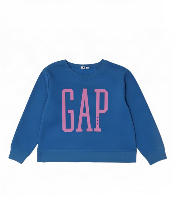 Gap Sweat-shirt graphique pour femme UK 18 XL Bleu Coton