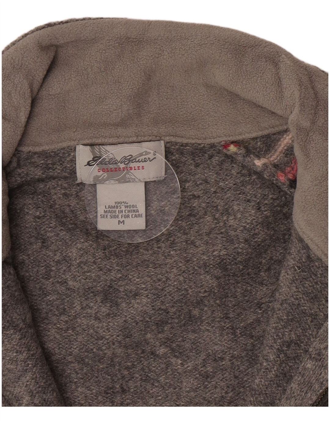 Eddie Bauer Cardigan pour femme en laine d'agneau rayée gris moyen UK 12