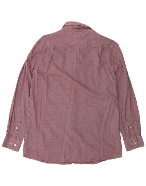 Tommy Hilfiger Chemise slim fit pour homme Taille 15 1/2 Carreau rouge moyen