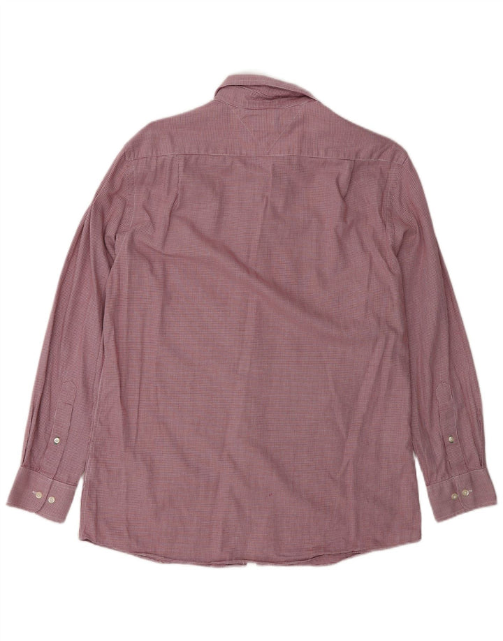 Tommy Hilfiger Chemise slim fit pour homme Taille 15 1/2 Carreau rouge moyen