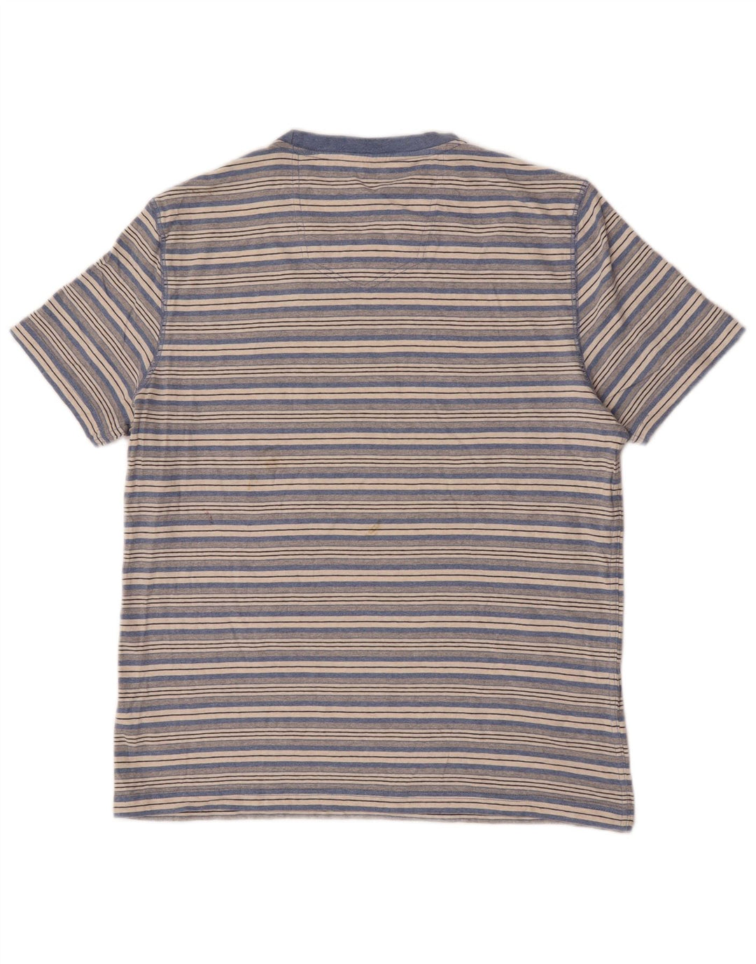 Fat Face T-Shirt Homme Haut Large Bleu Rayé Coton