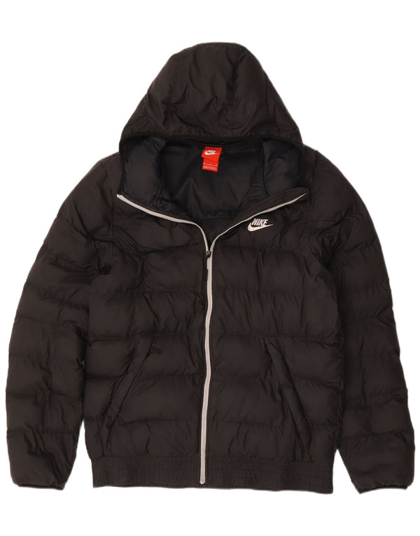 Nike Veste rembourrée à capuche pour homme UK 38 Noir moyen