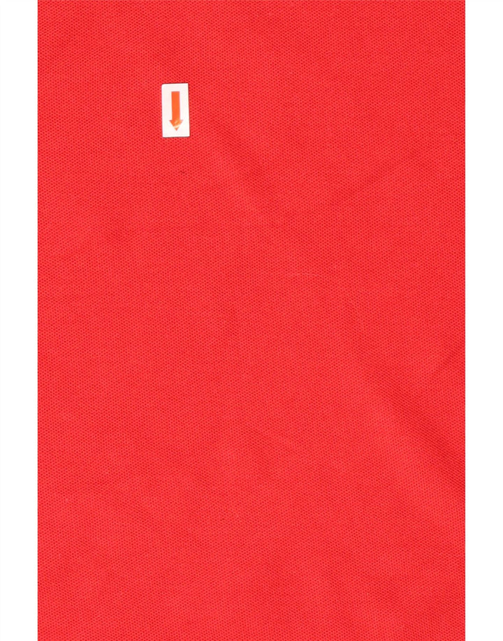 Izod Polo à Manches Longues Homme Rouge Moyen Polyester