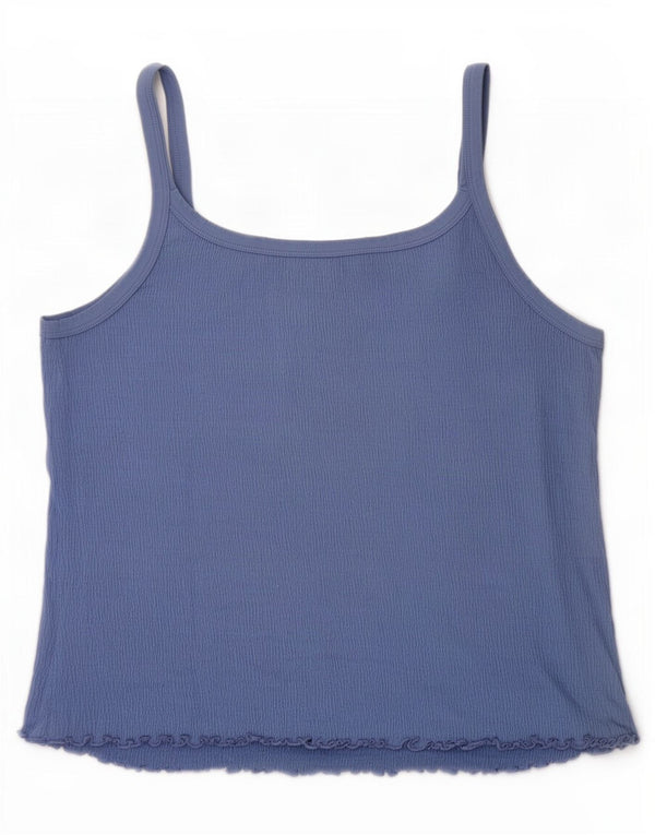 M&Co Caraco Femme UK 20 2XL Bleu Coton