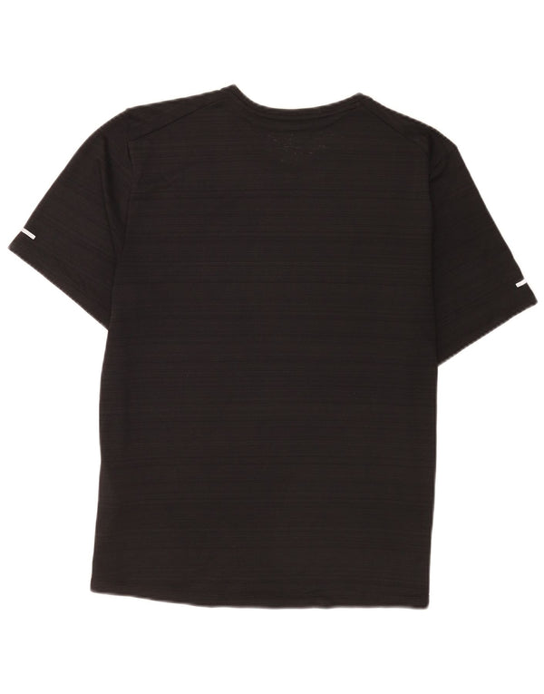 Nike T-shirt Dri Fit pour homme en polyester à fines rayures noires moyennes