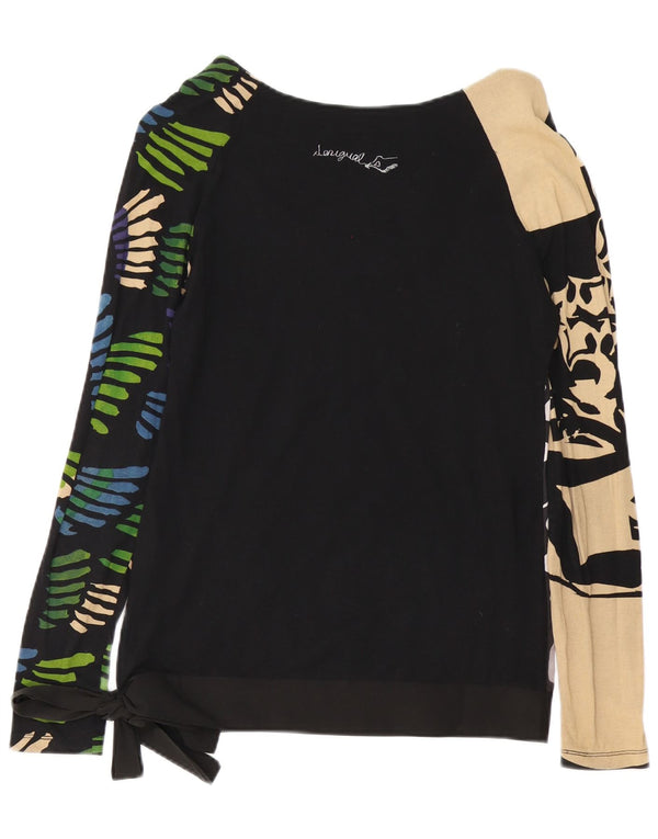 Desigual Haut graphique à manches longues pour femme UK 10 Petit floral multicolore