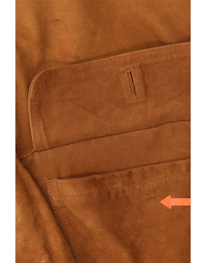Veste Bomber En Daim Vintage Homme IT 48 Marron Moyen