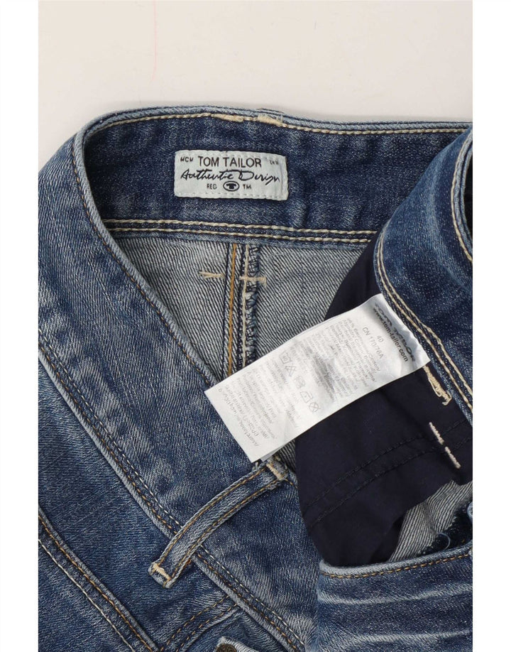 Tom Tailor Mini jupe en jean pour femme EU 40 Medium W34 Bleu Coton