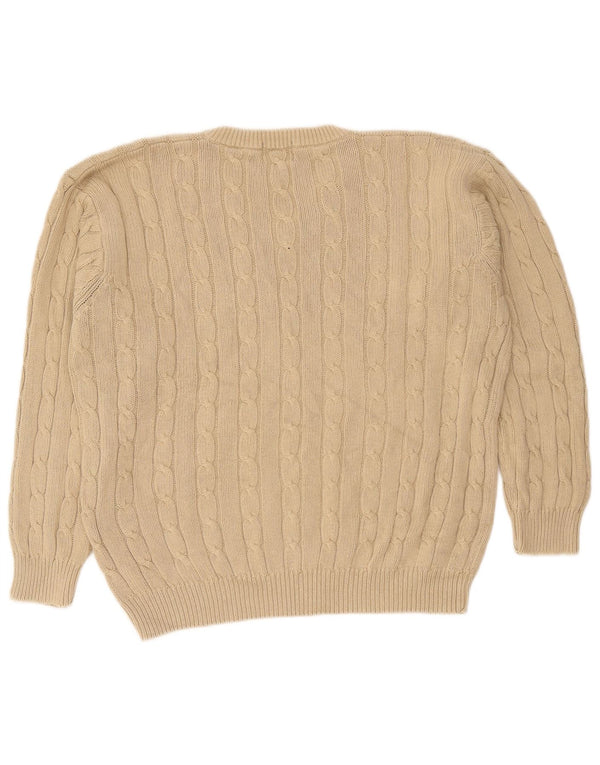 Rifle Pull col V pour Homme en Coton Beige Large