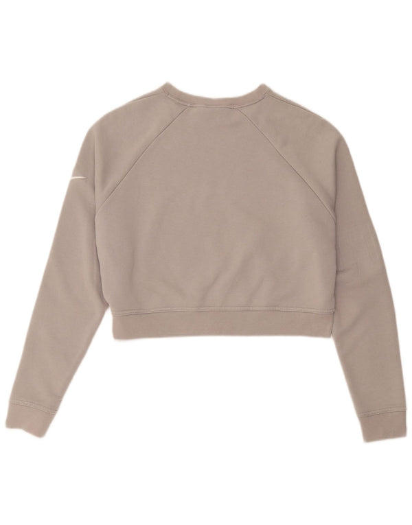 Nike Sweat-shirt court surdimensionné pour femme UK 10 Petit Gris