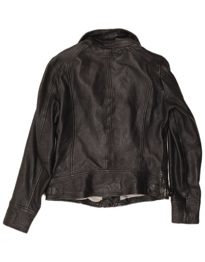 Oakwood Veste de motard en cuir pour femme UK 14 Grand cuir noir