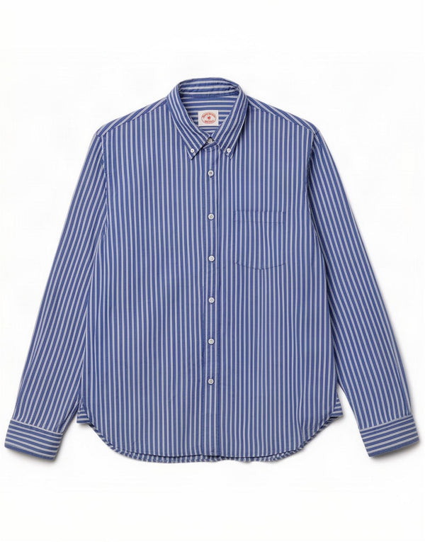 Brooks Brothers Chemise Homme Large Bleu Rayé Coton