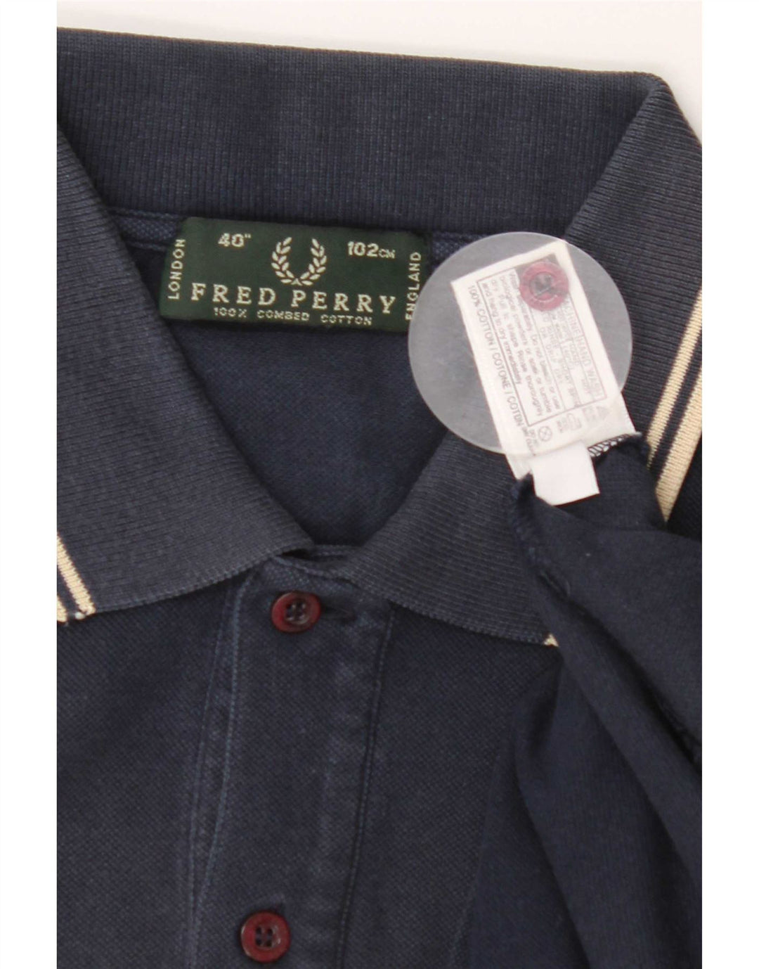 Fred Perry Polo Homme Bleu Marine Moyen Rayé Coton