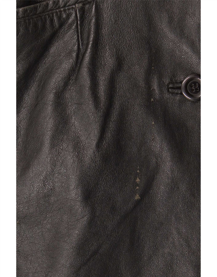 Pascucci Manteau En Cuir Femme IT 44 Moyen Noir