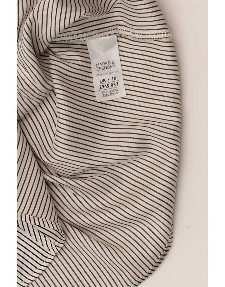 Marks & Spencer Chemisier pour femme UK 10 Petites rayures beiges