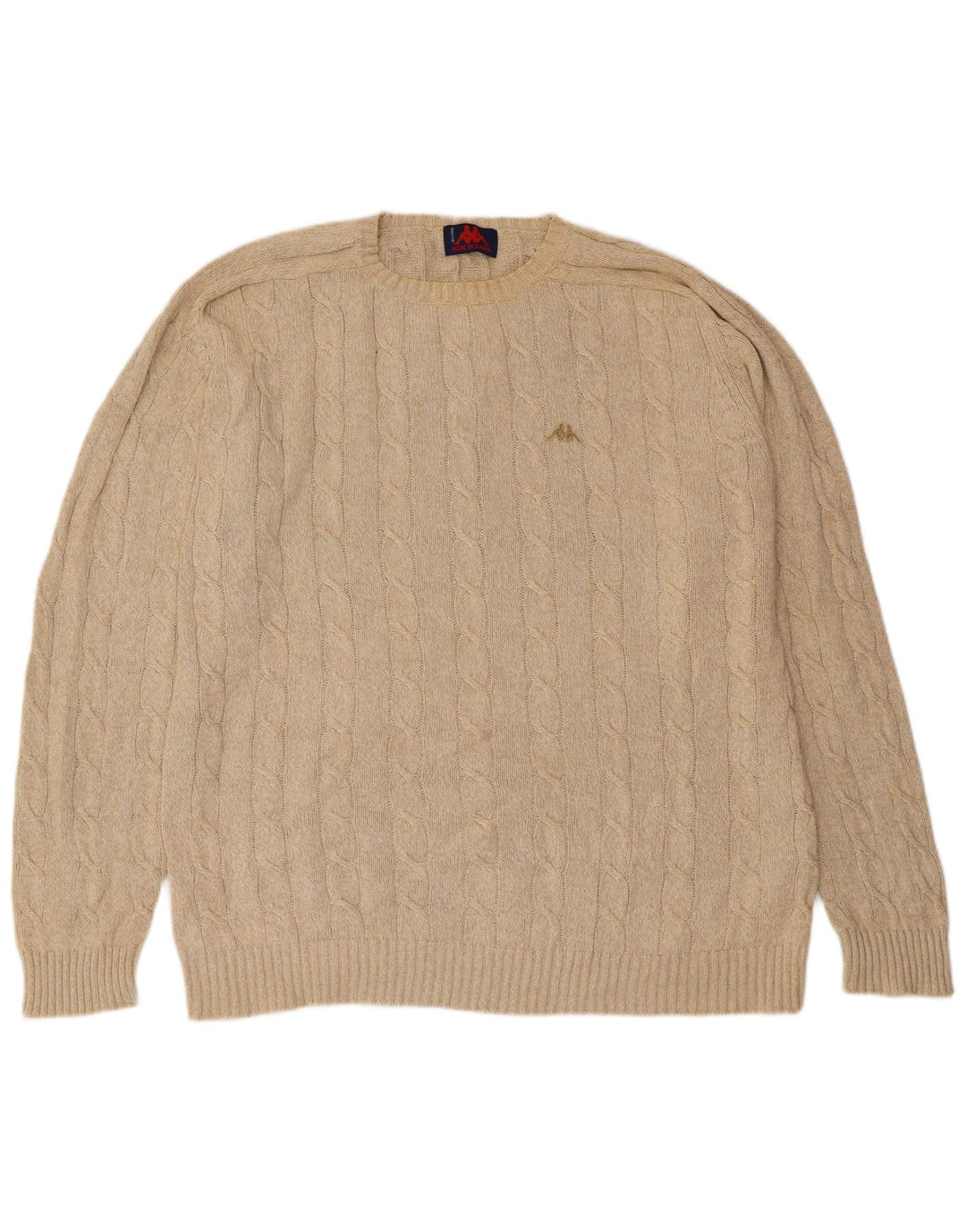 KAPPA Pull col rond homme XL coton beige