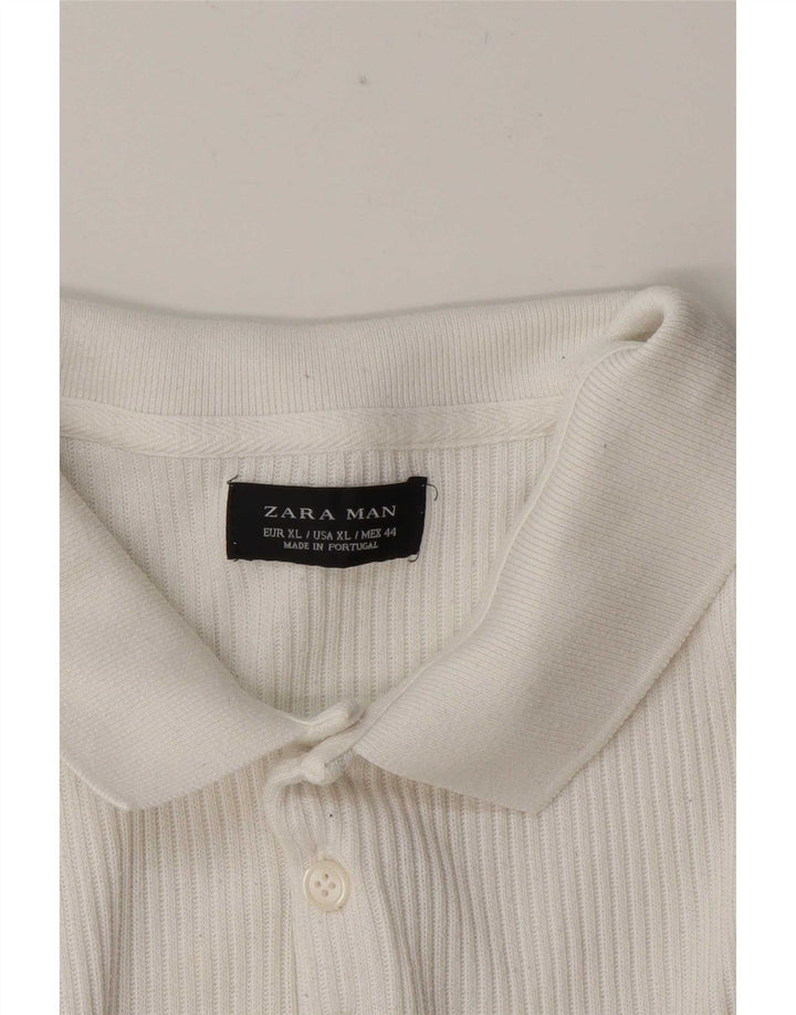 Polo Homme Zara XL Blanc