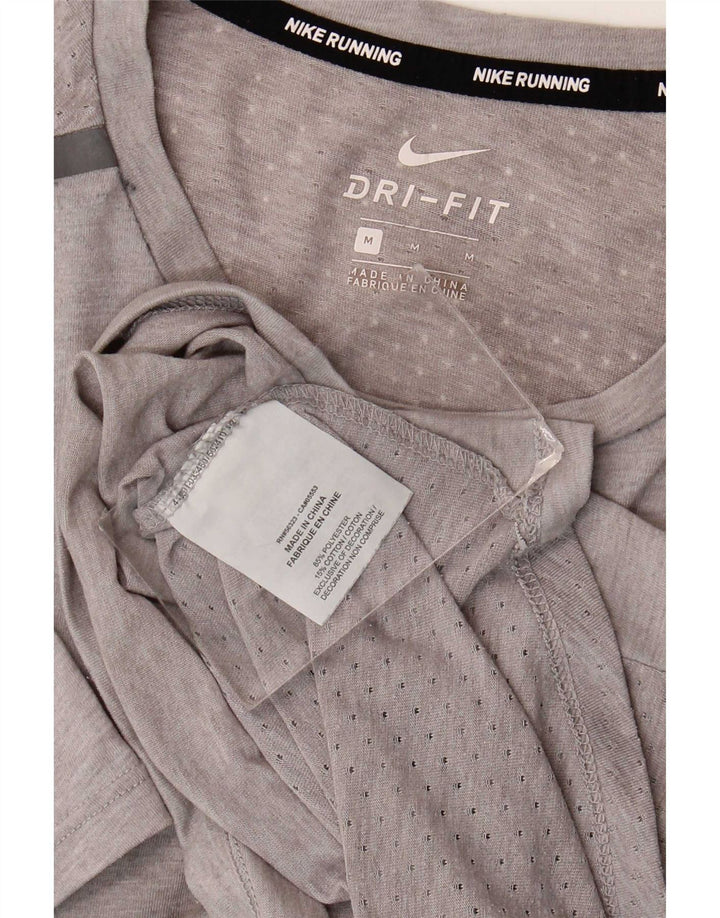 Nike Homme Dri Fit T-Shirt Haut Gris Moyen Polyester