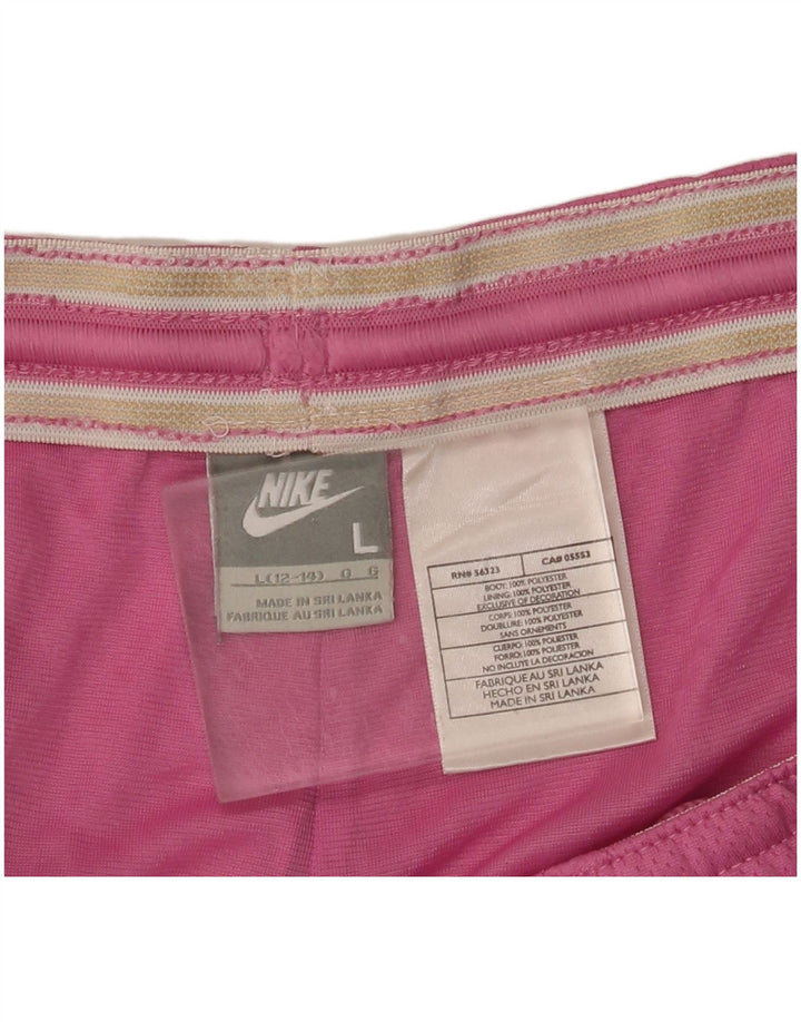 NIKE Short de sport pour femme US 12/14 Large Rose Polyester