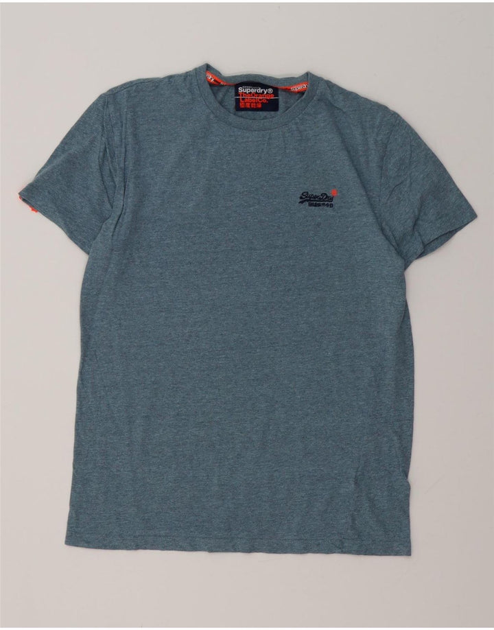 SUPERDRY T-Shirt Homme Top Petit Bleu Coton