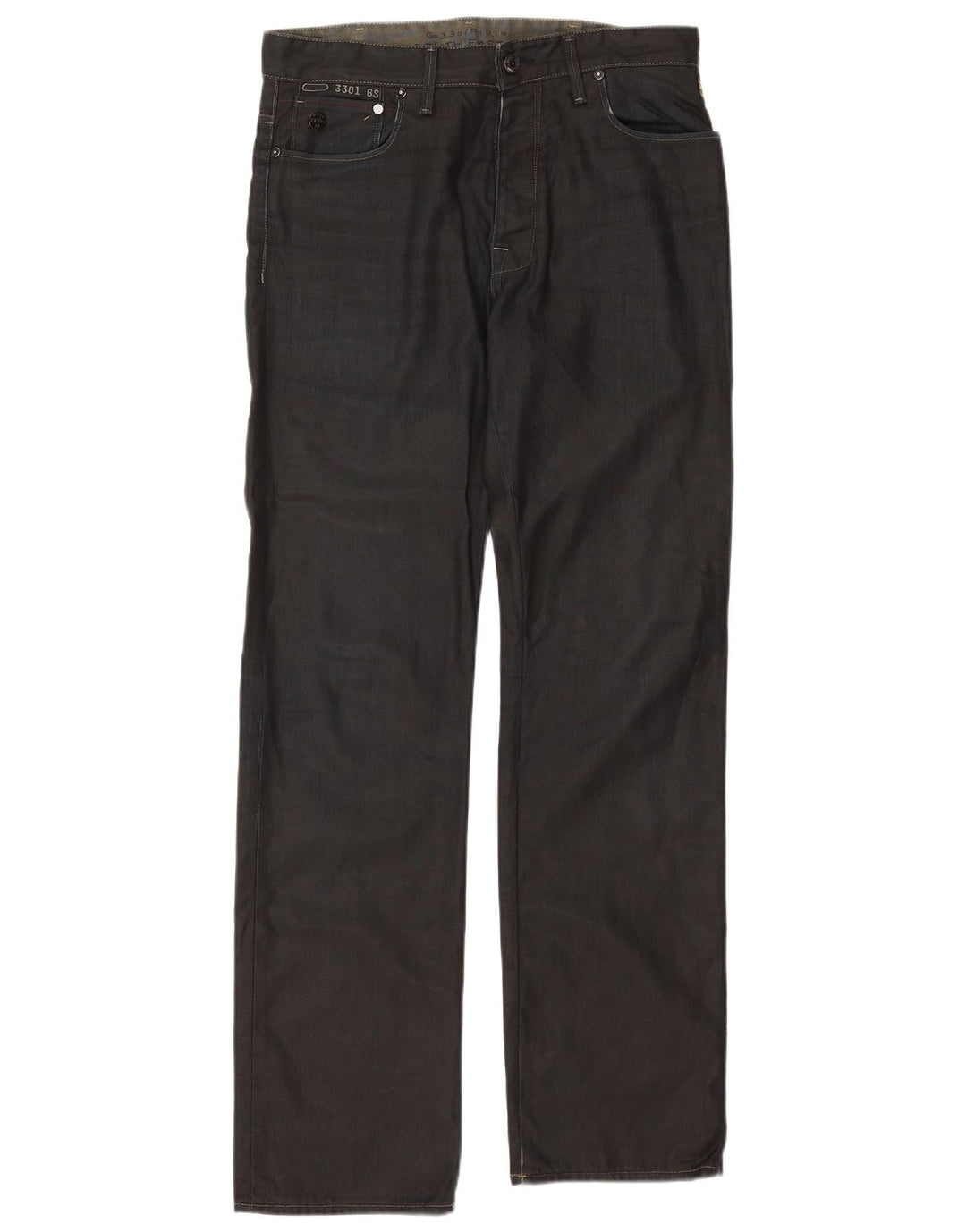 G-STAR Jean droit 3301 homme W32 L34 bleu marine coton