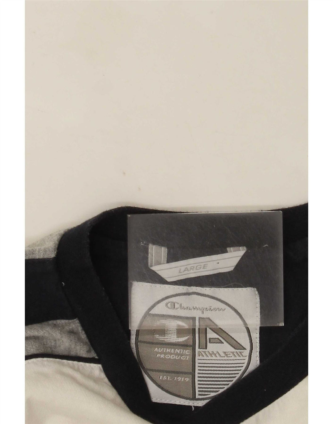 Champion T-Shirt Homme Haut Large Blanc Colourblock