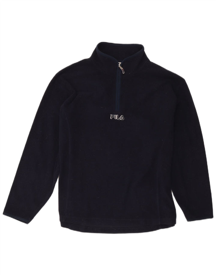 Fila Pull Polaire à Col Zippé Homme Bleu Marine Moyen Polyester