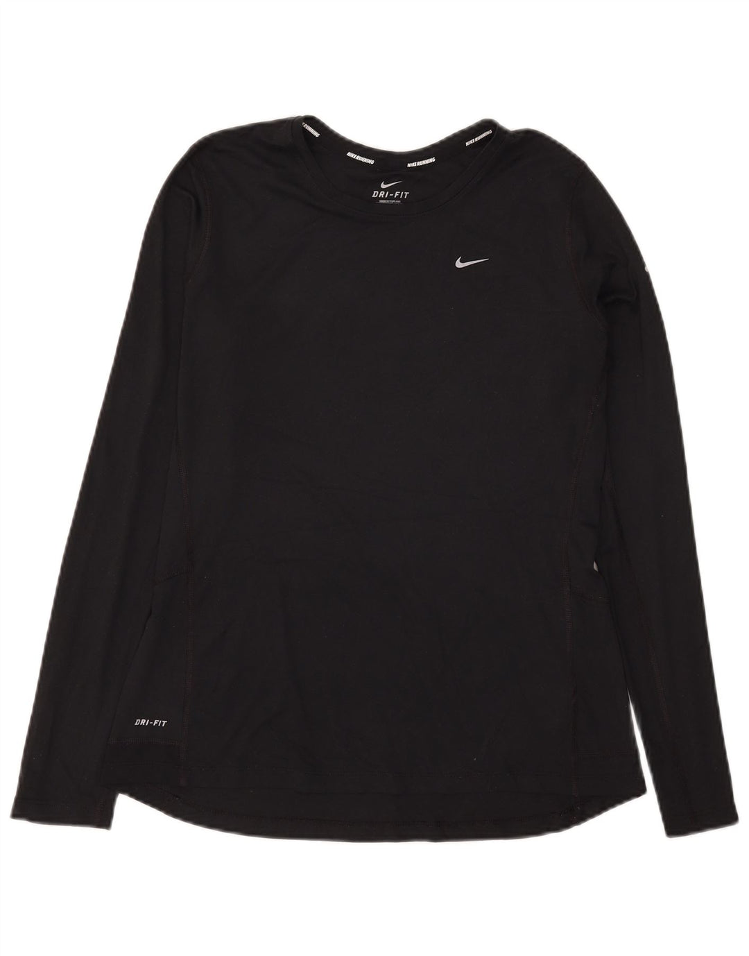 Nike Haut Dri Fit à manches longues pour femme UK 16 Large Noir Polyester