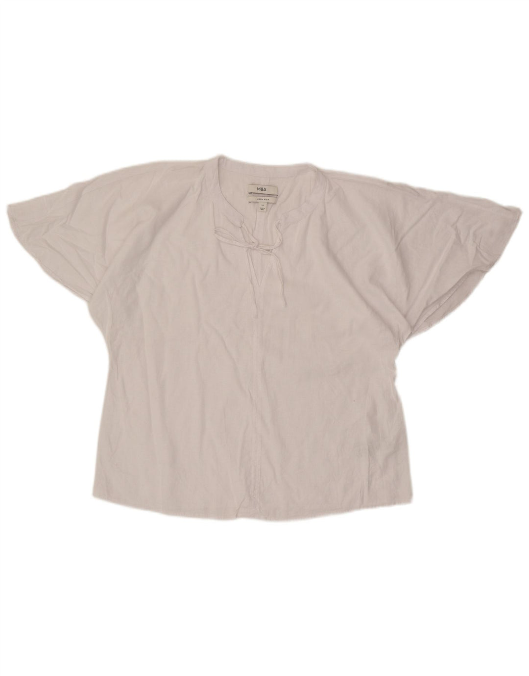 Marks & Spencer Chemisier pour femme UK 12 Lin blanc moyen