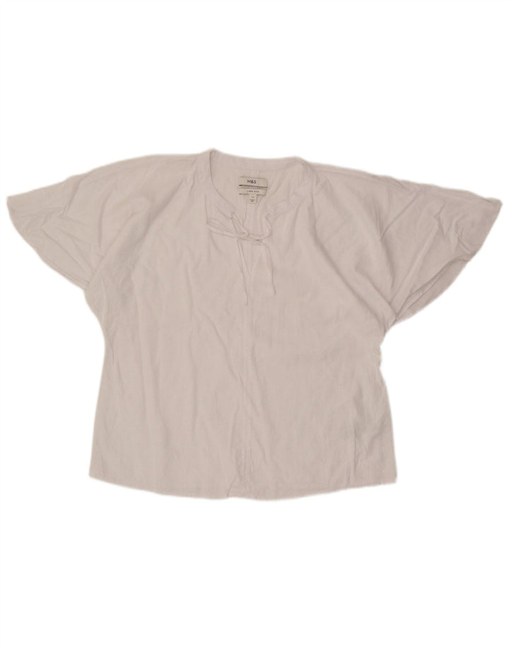 Marks & Spencer Chemisier pour femme UK 12 Lin blanc moyen