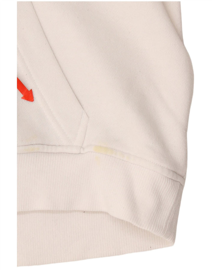 Adidas Pull à capuche graphique pour homme en coton blanc moyen