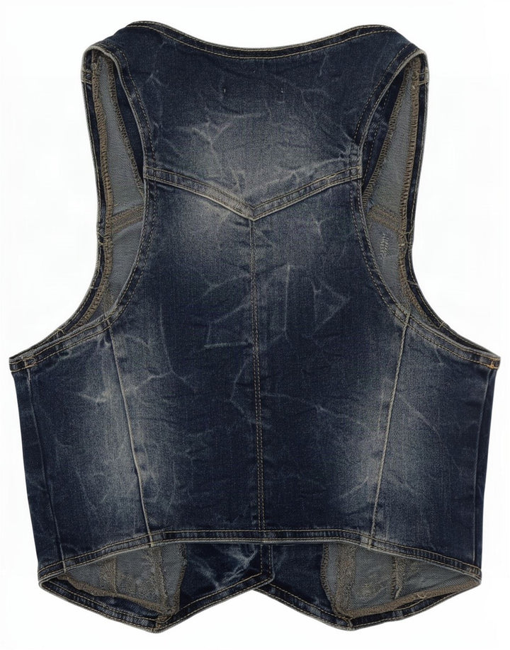 Pimkie Gilet en jean pour femme UK 8 Small Bleu