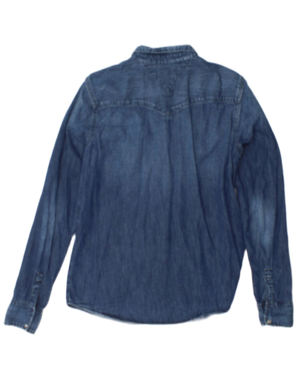 Tommy Hilfiger Chemise en jean pour femme UK 14 Large Bleu marine