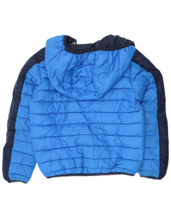 Diadora Veste matelassée à capuche pour garçon 5-6 ans Petit Bleu Colorblock