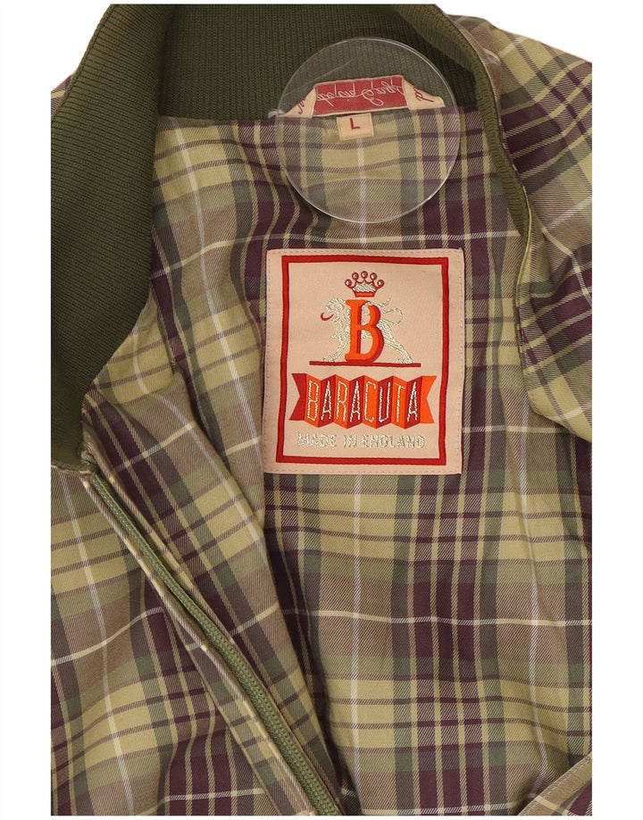 Baracuta Veste Bomber Homme UK 40 Grand Coton à Carreaux Vert