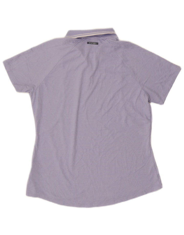 ADIDAS Polo Femme UK 14 Large Violet Polyester