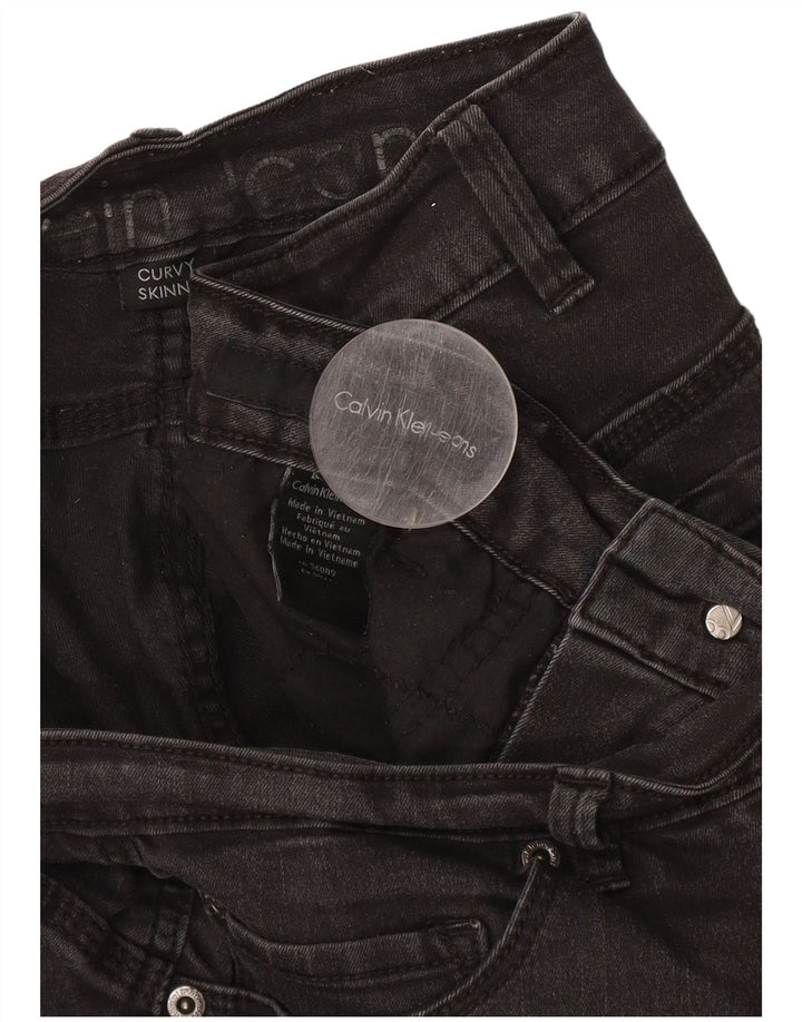 CALVIN KLEIN Jean skinny courbé pour femme W34 L30 Gris