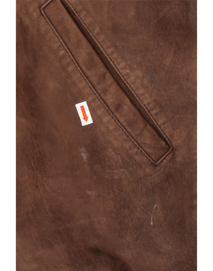 veste en cuir homme vintage UK 42 XL Cuir Marron