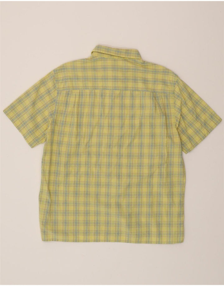 DOCKERS Chemise à manches courtes pour homme Taille 42/44 Grand carreaux jaunes