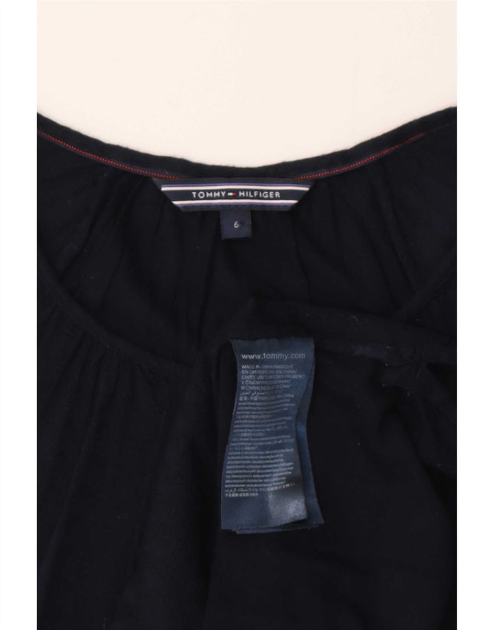 Tommy Hilfiger Haut à manches longues pour femme US 6 Medium Bleu marine Viscose