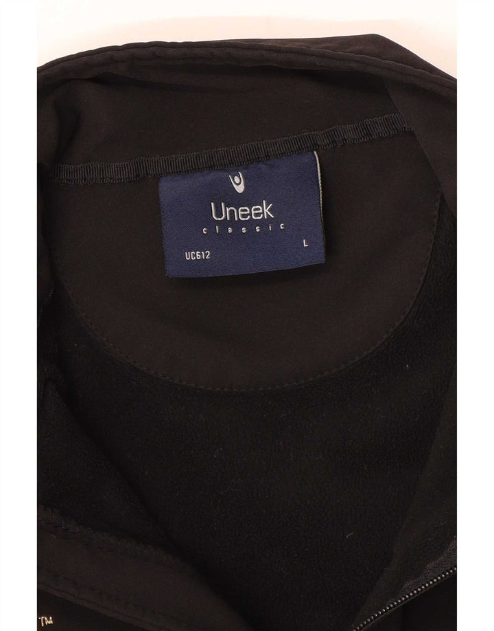 Uneek Veste de survêtement graphique pour femme UK 16 Large Noir