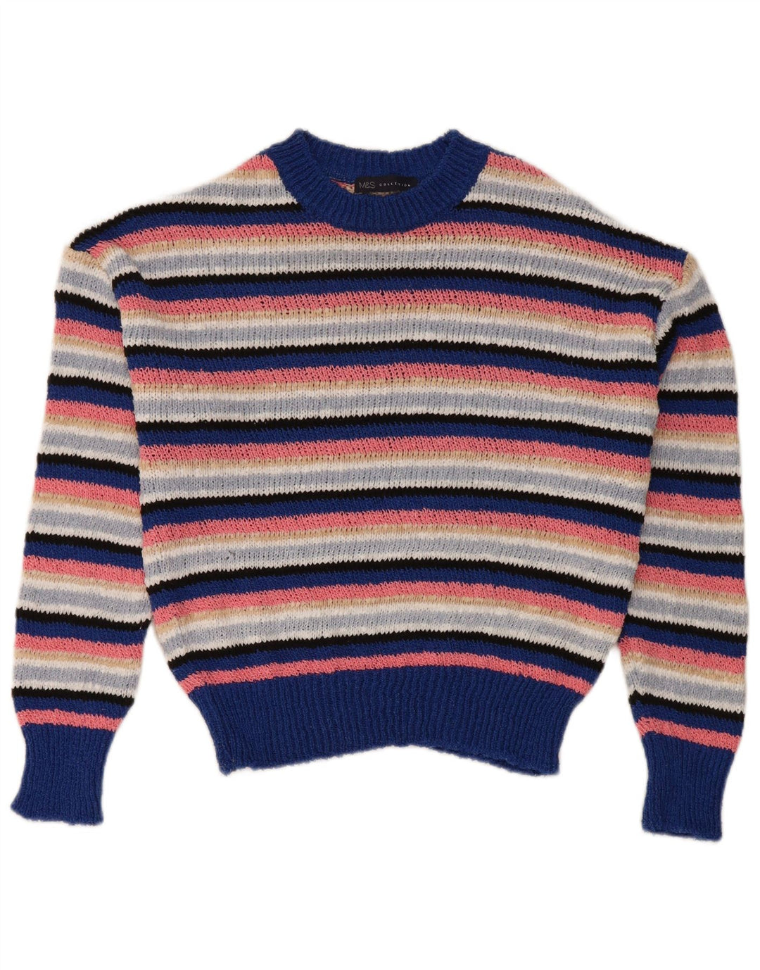 Marks & Spencer Pull ras du cou pour femme UK 10 Small Multicolore