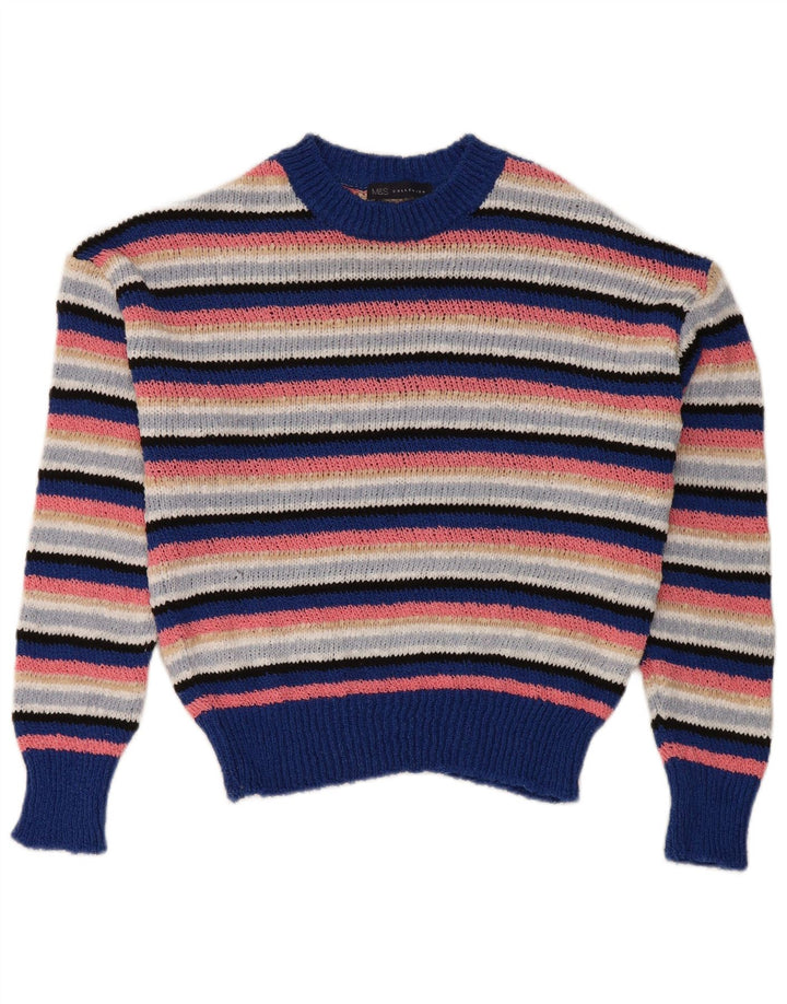 Marks & Spencer Pull ras du cou pour femme UK 10 Small Multicolore