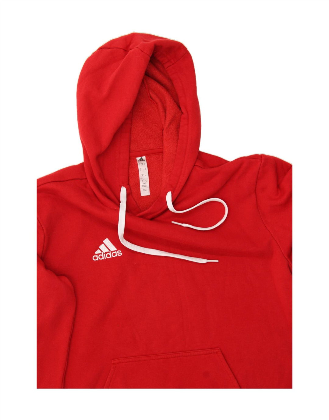 ADIDAS Mens Hoodie Jumper Small Red Cotton Vintage Adidas and Second-Hand Adidas from Messina Hembry 