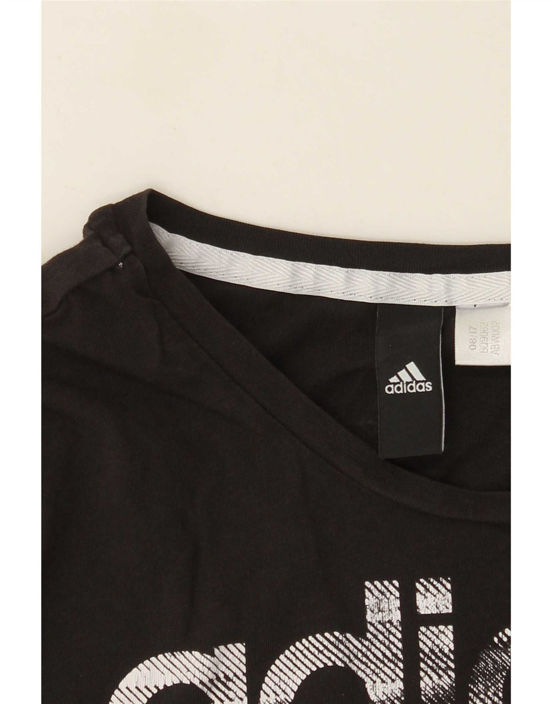 Adidas T-shirt graphique pour femme UK 12 Noir moyen