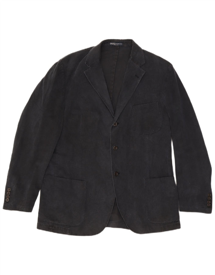 Polo Ralph Lauren Veste blazer à 3 boutons pour homme IT 54 XL en coton noir
