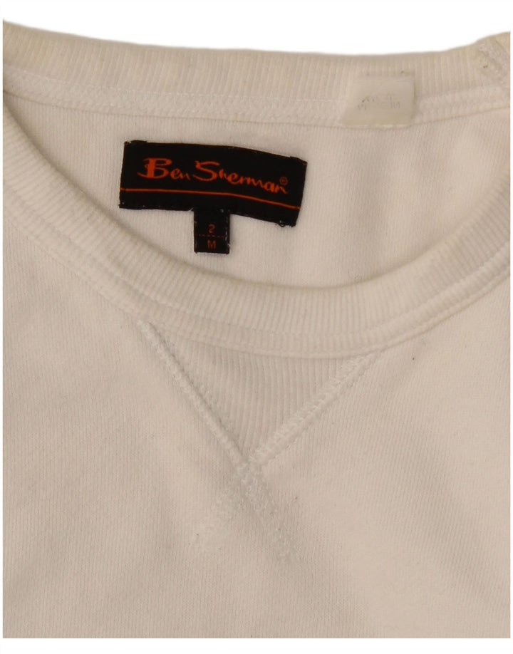 Ben Sherman Sweat-shirt graphique pour homme en coton blanc moyen